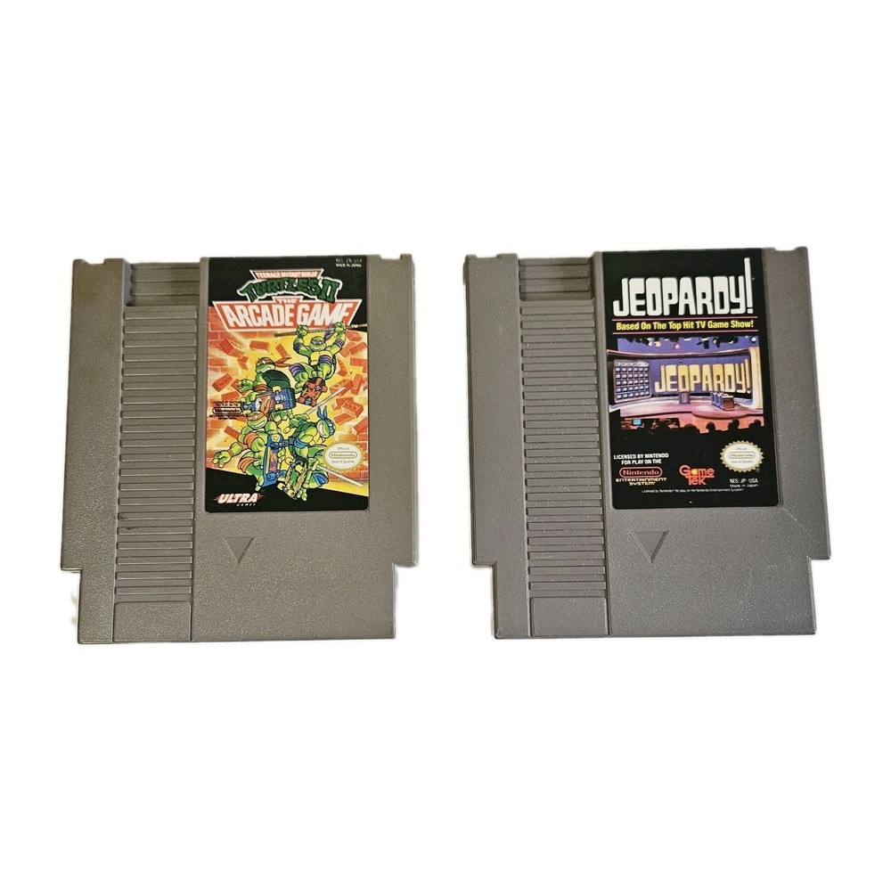 Teenage Mutant Ninja Turtles II And Jeopardy Arcade Game for Nintendo NES